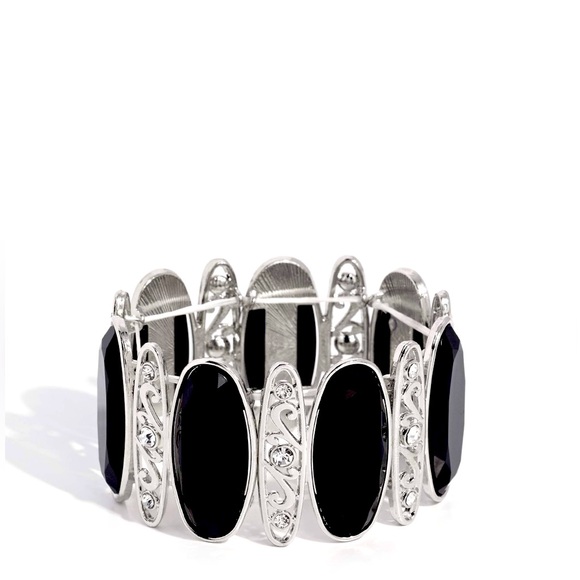 🆕Paparazzi Bracelet*🖤*- Saturated Sparkling Black- Free Gift~ - Picture 1 of 2